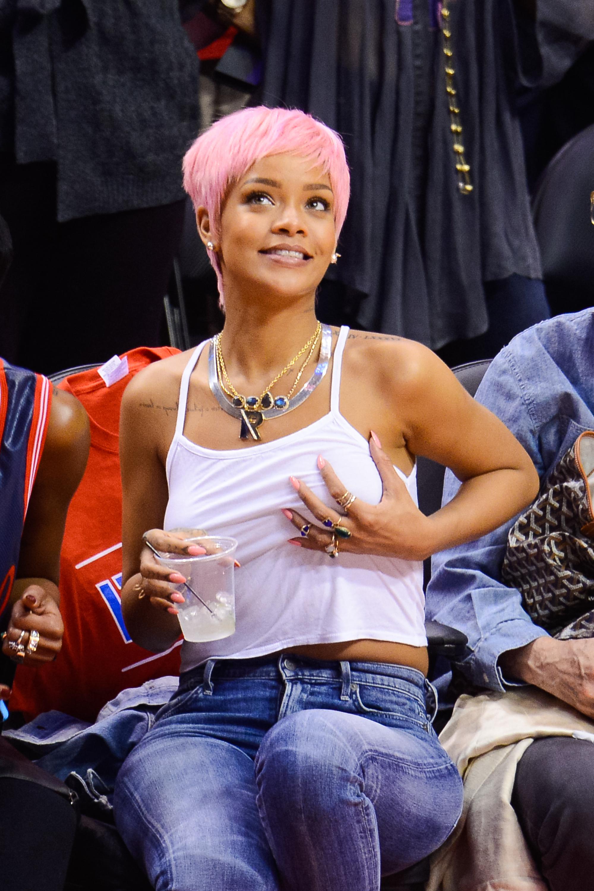 Celebrities At The Los Angeles Clippers Game