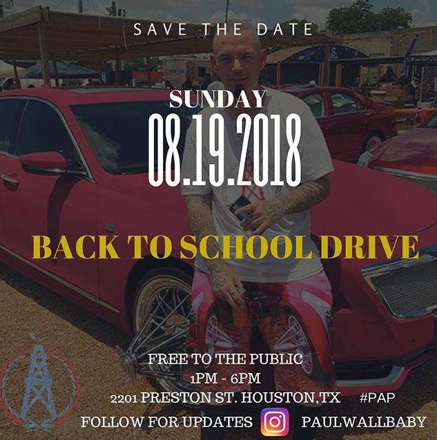 Paul Wall Back To School Drive