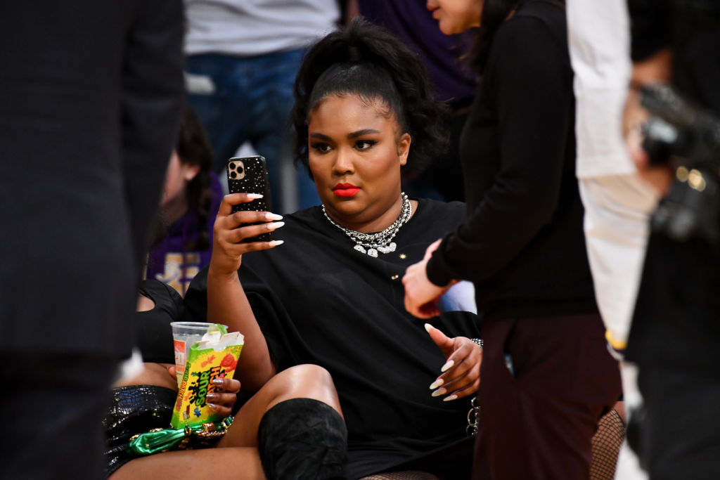 Celebrities At The Los Angeles Lakers Game