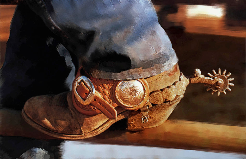Old Cowboy Boot At Rodeo In Houston, Texas, 2007.