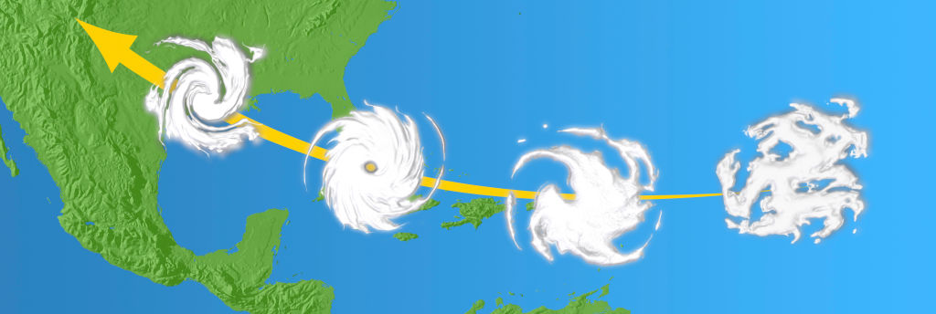 Evolution of a cyclone