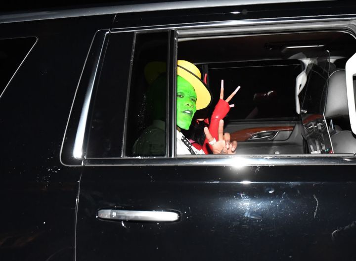 Offset in 2020 arriving to a party dressed as The Mask