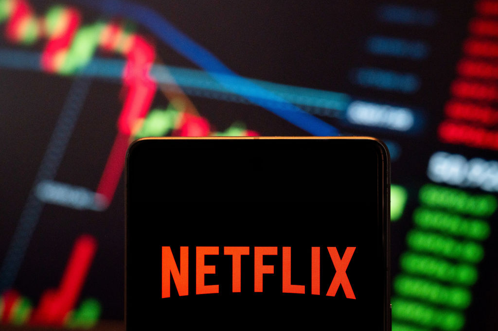 In this photo illustration, the American global on-demand...