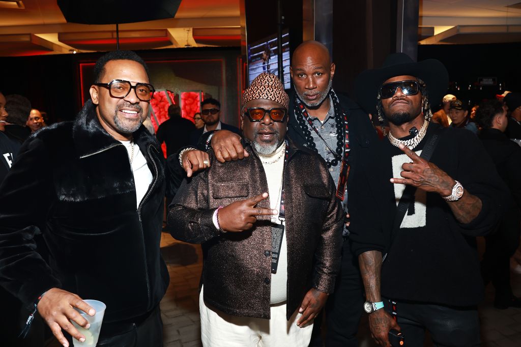 (L-R) Mike Epps, Cedric the Entertainer, Lennox Lewis and Adam "Pac Man" Jones