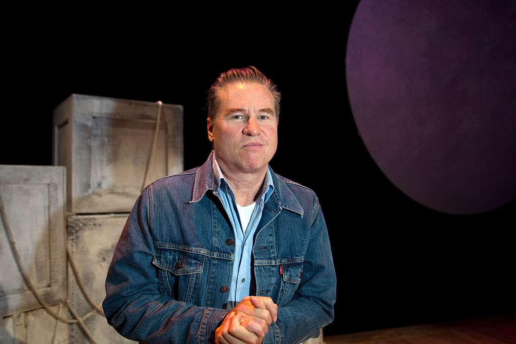 Val Kilmer poses for a photo after removing his makeup following his one man show Citizen Twain at