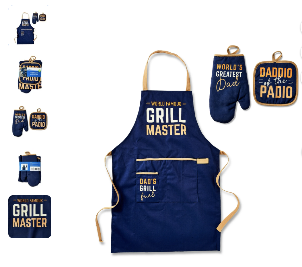 Father's Day 3- Piece Blue Grill Master Gift Set | $11.93