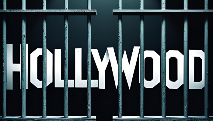 Hollywood Behind Bars Sign