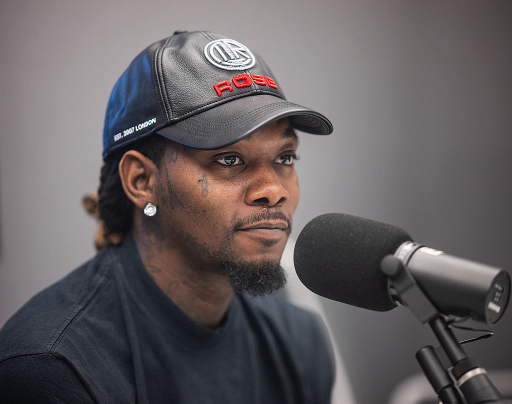 Offset Visits The Ferrari And BT Show On 96.1 The Beat